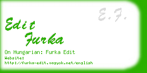 edit furka business card
